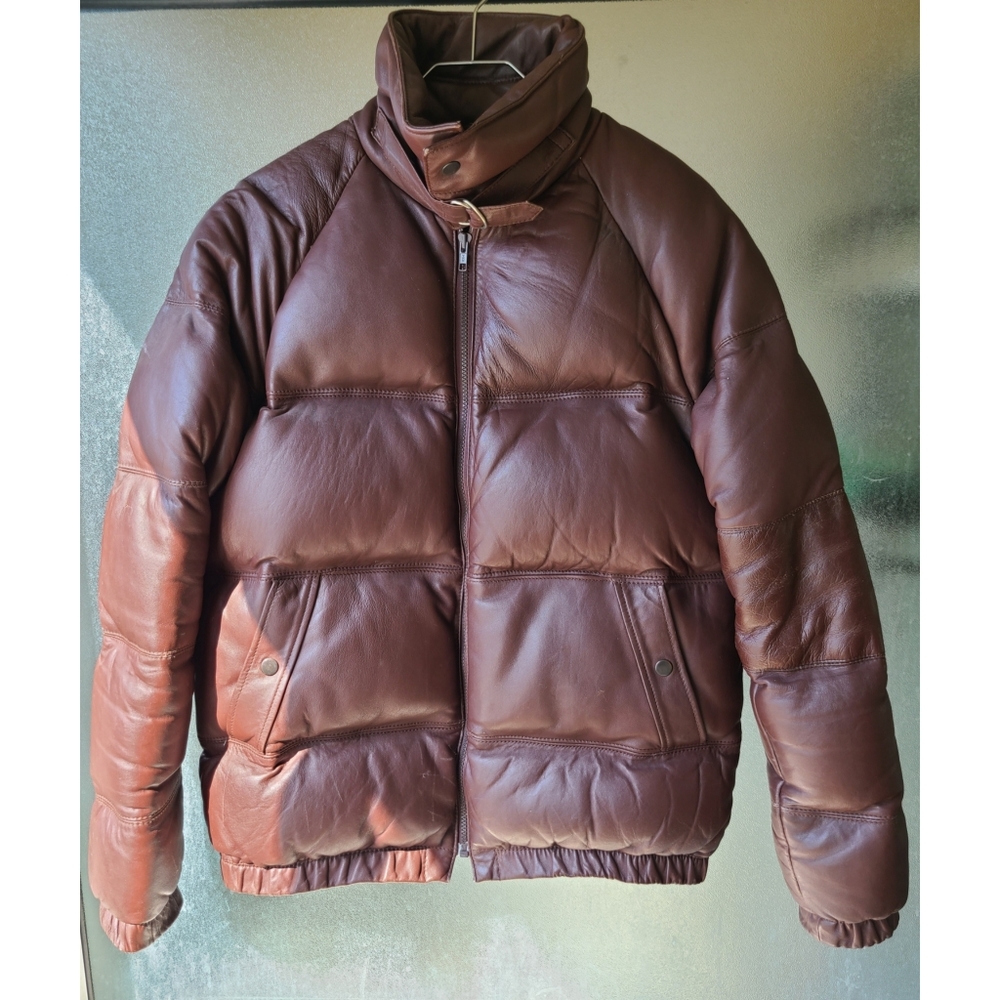 Vintage down leather philippe monet coat
